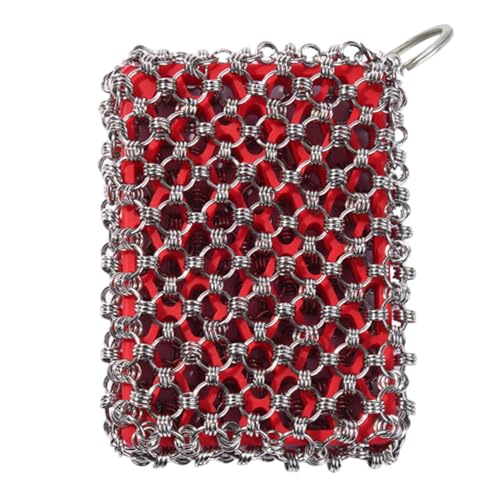 Stainless Steel Scrubber for Pots | Multipurpose Chain Mail Scrubber for Cast Iron and Metal Pans | Heavy-Duty Kitchen Cleaning Tool for Grill Pans, Cookware, and More von Vriusi