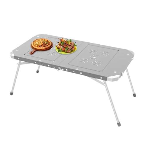 Tisch, faltbarer Tisch aus Aluminiumlegierung, tragbarer klappbarer Hubtisch, Patchable Campingtisch für Grill und Lagerfeuer, multifunktionaler Outdoor-Tisch für den Heimgebrauch, einfach zu von Vriusi