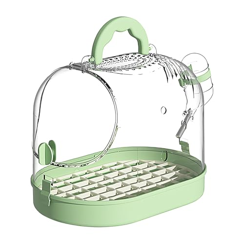 Transparenter Handkäfig Papageienkäfig Take-out Käfig Haushalt High-End Tragbarer Käfig Reisetrage mit Tablett Atmungsaktiver Papageienkäfig mit ausbruchsicherer Schnalle für Zuhause, Büro, Reisen und von Vriusi