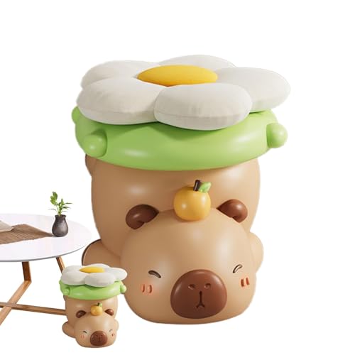 Vriusi Capybara Hocker Niedliche Fußstütze Tier Ottomane Schuhwechselhocker Fußhocker für Schlafzimmer Kinder Hocker Wohnzimmer Dekor Tierstuhl Dekorative Hocker Capybara Möbel von Vriusi