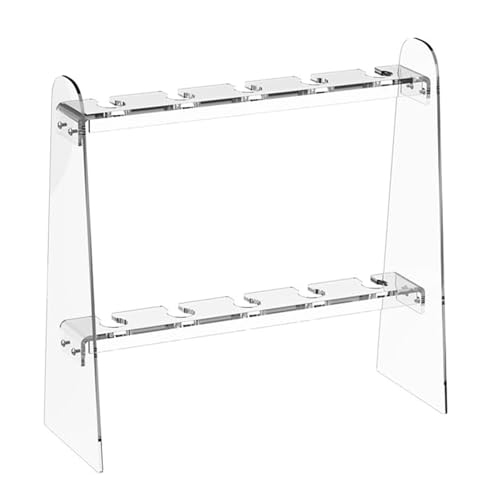 Vriusi Champagnerständer Halter, 2 Schichten Acryl Champagner Ständer, Weinglas Display, Dekorativer Champagnerhalter, Einfache Montage Weinregale, Party Dekoration Ständer, Klare Acrylglashalter von Vriusi