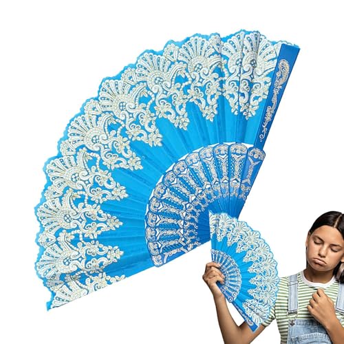 Vriusi Chinesischer Handventilator | Faltbarer chinesischer Vintage Ventilator | Vintage chinesischer Stil Fächer mit Quaste Faltbarer Ventilator mit Quaste für Kirche Musikfestivals Tanzen von Vriusi
