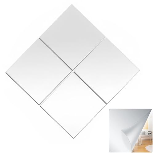 Vriusi Flexibler Acryl-Aufkleber, reflektierende, quadratische Wand-Acrylplatte, unzerbrechlich, nicht Glas-Acryl, Sicherheits-Handwerk, Heimdekoration, Wanddekoration für Schlafzimmer, Wohnzimmer von Vriusi