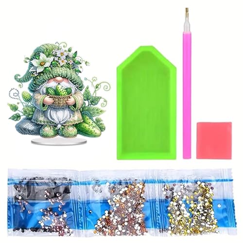 Vriusi Gem Painting Tischornamente, geformt Kristall Kunst Malerei Strass Kunst für Erwachsene Anfänger Goblin Handgemachte Diamant bemalte Acryl Desktop Ornamente für Zuhause und von Vriusi