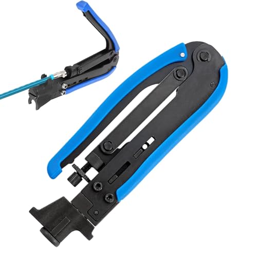 Vriusi Koaxial-Kompressionswerkzeug, ergonomische Mehrzweck-Draht-Crimpzange, benutzerfreundlicher TV-Kabel-Crimper, verschleißfestes Handwerkzeug für Zoll- und metrische F-Stecker Vriusi Koaxial-Kompressionswerkzeug, ergonomische Mehrzweck-Draht-Crimpzange, benutzerfreundlicher TV-Kabel-Crimper, verschleißfestes Handwerkzeug für Zoll- und metrische F-Stecker von Vriusi