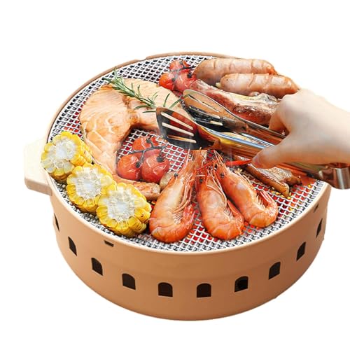 Vriusi Koreanischer Grill – robuster Holzkohlegrill für Tischplatte | BBQ Grillrost, abnehmbarer Outdoor-Grill, für Outdoor-Camping Vriusi Koreanischer Grill – robuster Holzkohlegrill für Tischplatte | BBQ Grillrost, abnehmbarer Outdoor-Grill, für Outdoor-Camping von Vriusi