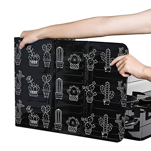 Vriusi Ölspritzschutz, faltbarer Spritzschutz für Bratherd, Spritzschutz, Anti-Öl-Barriere, antihaftbeschichtet, Aluminium, Ölschutz für Küche, Kochen von Vriusi