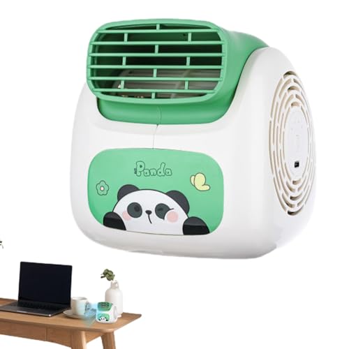 Vriusi Panda Shape Desktop Air Conditioner Fan | USB Bladeless Personal Air Conditioner | Compact AC for Small Rooms, Turbocharging Technology, Car-Friendly Design for Women and Kids von Vriusi