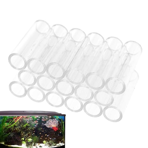 Vriusi Shrimp Shelter Tube | Transparentes Acryl Garnelennest Fischtank Unterschlupf | Röhre Aquarium Garnelenhöhle Zucht Lebensraum Versteck Rohre für kleine/Fische von Vriusi