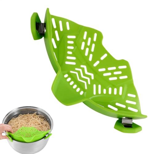Vriusi Silikon Nudelsieb, Pasta Clip on Sieb für Töpfe und Pfannen, Hitzebeständiges Silikon Nudelsieb, Side Pot Strainer für Fleisch, Spaghetti und Nudeln Sieb, Küche Nudelsieb Vriusi Silikon Nudelsieb, Pasta Clip on Sieb für Töpfe und Pfannen, Hitzebeständiges Silikon Nudelsieb, Side Pot Strainer für Fleisch, Spaghetti und Nudeln Sieb, Küche Nudelsieb von Vriusi