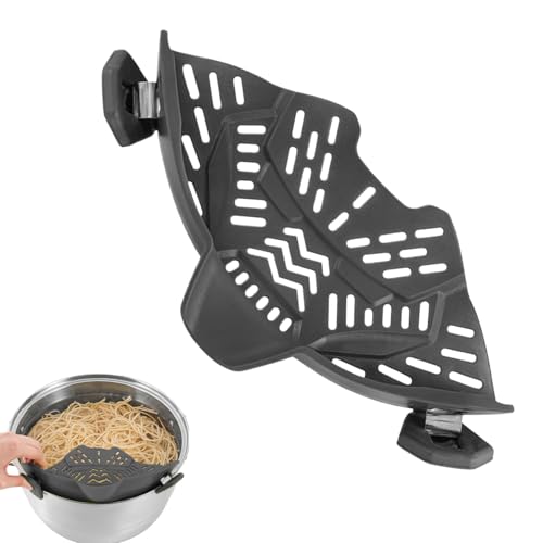 Vriusi Silikon Nudelsieb, Pasta Clip on Sieb für Töpfe und Pfannen, Hitzebeständiges Silikon Nudelsieb, Side Pot Strainer für Fleisch, Spaghetti und Nudeln Sieb, Küche Nudelsieb Vriusi Silikon Nudelsieb, Pasta Clip on Sieb für Töpfe und Pfannen, Hitzebeständiges Silikon Nudelsieb, Side Pot Strainer für Fleisch, Spaghetti und Nudeln Sieb, Küche Nudelsieb von Vriusi