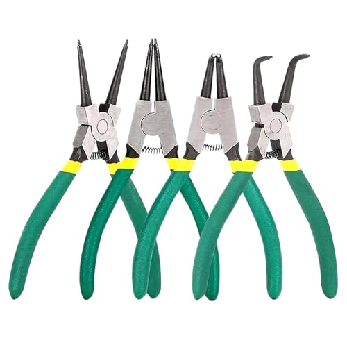 Vriusi Sprengringzangen-Set, Sicherungsringzange, Sicherungsringzangen-Set, gerade Backenzange, externe Sprengringzange, Multifunktionszange Werkzeug, federbelastete Zange Vriusi Sprengringzangen-Set, Sicherungsringzange, Sicherungsringzangen-Set, gerade Backenzange, externe Sprengringzange, Multifunktionszange Werkzeug, federbelastete Zange von Vriusi
