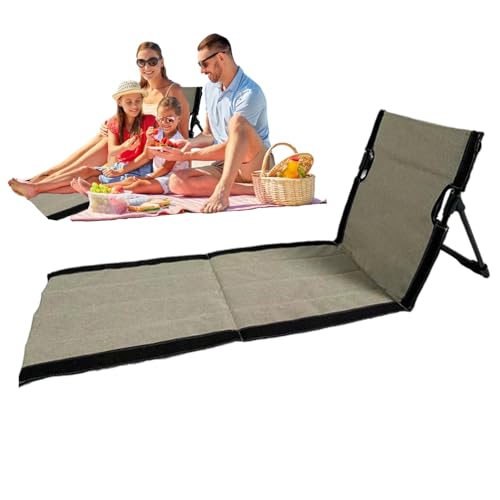 Vriusi Strandmatte Loungesessel Atmungsaktiv Stuhlkissen Gepolsterter Sitz Strandstuhl Tragbarer Loungesessel Campingstuhl Kissen Outdoor Strandmatte Stuhl Faltbarer Gartenstuhl von Vriusi