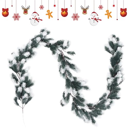 Vriusi Tannengirlande, künstliche grüne Girlande, 2 m Tannengirlande, Feiertagstischläufer, Weihnachtstischdekoration, Wintertischdekoration, Neujahrsgirlande, Weihnachtstischläufer Vriusi Tannengirlande, künstliche grüne Girlande, 2 m Tannengirlande, Feiertagstischläufer, Weihnachtstischdekoration, Wintertischdekoration, Neujahrsgirlande, Weihnachtstischläufer von Vriusi