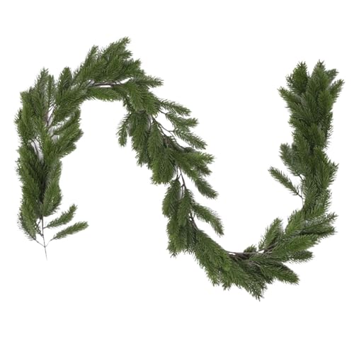 Vriusi Tannengirlande, künstliche grüne Girlande, 2 m Tannengirlande, Feiertagstischläufer, Weihnachtstischdekoration, Wintertischdekoration, Neujahrsgirlande, Weihnachtstischläufer Vriusi Tannengirlande, künstliche grüne Girlande, 2 m Tannengirlande, Feiertagstischläufer, Weihnachtstischdekoration, Wintertischdekoration, Neujahrsgirlande, Weihnachtstischläufer von Vriusi
