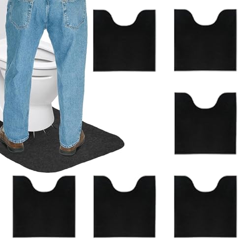 Vriusi Töpfchentrainingsmatten, rutschfest, U-förmig, WC-Teppich, wiederverwendbare WC-Sitzmatten für Badezimmer, Gästebad, Schlafsaal und Hotel, waschbare WC-Matten von Vriusi