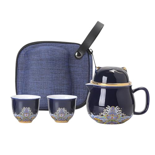 Vriusi Tragbares Teeservice Keramik Teetasse Set Glückskatze Set Keramik Set Stoßfest Tee Set Porzellan Teetassen Teetasse Set für Reise Teeset mit Sieb Reise Teetasse Set Ceram Vriusi Tragbares Teeservice Keramik Teetasse Set Glückskatze Set Keramik Set Stoßfest Tee Set Porzellan Teetassen Teetasse Set für Reise Teeset mit Sieb Reise Teetasse Set Ceram von Vriusi