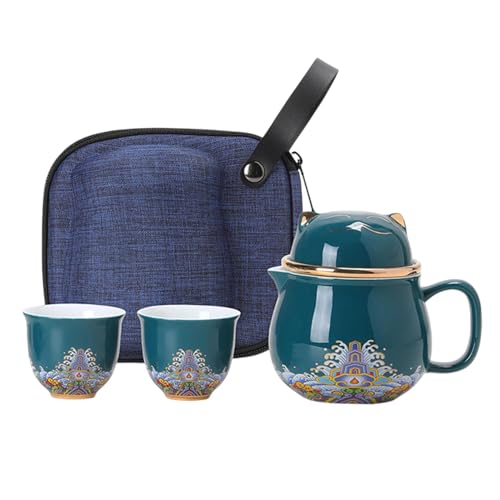 Vriusi Tragbares Teeservice Keramik Teetasse Set Glückskatze Set Keramik Set Stoßfest Tee Set Porzellan Teetassen Teetasse Set für Reise Teeset mit Sieb Reise Teetasse Set Ceram Vriusi Tragbares Teeservice Keramik Teetasse Set Glückskatze Set Keramik Set Stoßfest Tee Set Porzellan Teetassen Teetasse Set für Reise Teeset mit Sieb Reise Teetasse Set Ceram von Vriusi