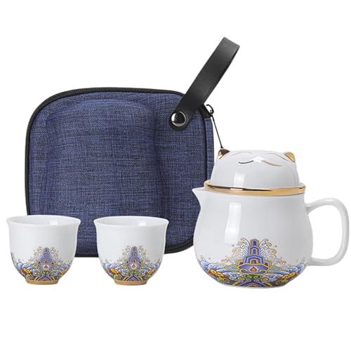 Vriusi Tragbares Teeservice Keramik Teetasse Set Glückskatze Set Keramik Set Stoßfest Tee Set Porzellan Teetassen Teetasse Set für Reise Teeset mit Sieb Reise Teetasse Set Ceram Vriusi Tragbares Teeservice Keramik Teetasse Set Glückskatze Set Keramik Set Stoßfest Tee Set Porzellan Teetassen Teetasse Set für Reise Teeset mit Sieb Reise Teetasse Set Ceram von Vriusi