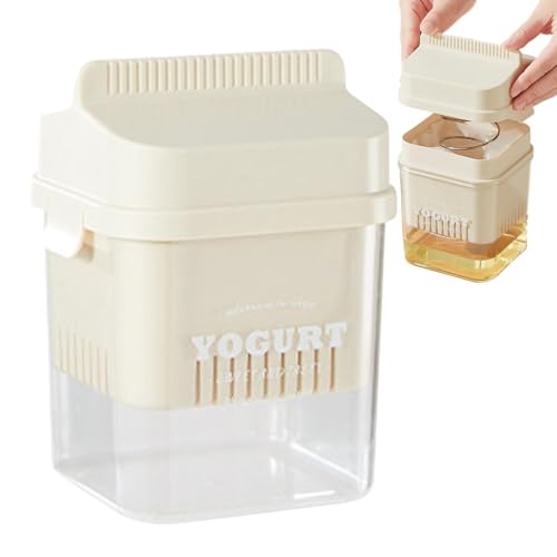 Vriusi Trockener Joghurtsieb, Käsefilterdeckel bedeckter Joghurtbereiter, multifunktionales Milch-Joghurtsieb, große Kapazität, effizientes Sieb, Mehrzweck-Buttermilchfilter für den Heimgebrauch Vriusi Trockener Joghurtsieb, Käsefilterdeckel bedeckter Joghurtbereiter, multifunktionales Milch-Joghurtsieb, große Kapazität, effizientes Sieb, Mehrzweck-Buttermilchfilter für den Heimgebrauch von Vriusi