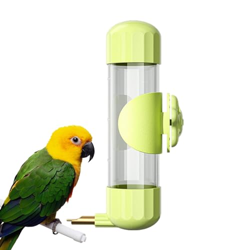 Vriusi Vogelkäfig-Wasserspender – 200 ml Vogel-Wasserspender, Papageienspender, transparenter automatischer Nymphensittich-Wasserspender mit Feuerstift-Design von Vriusi