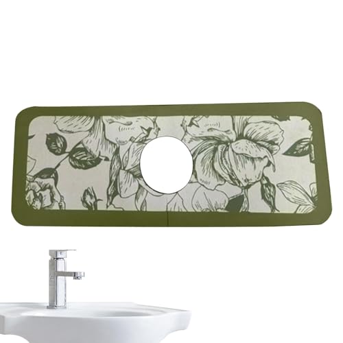 Vriusi Wasserhahnmatte für Küchenspüle, Spritzschutz für Küchenspüle, Abtropfschalenmatte, Wasserhahn-Spritzschutz, Abflusspad für Küchenarbeitsplatte und Waschbeckenschutz von Vriusi