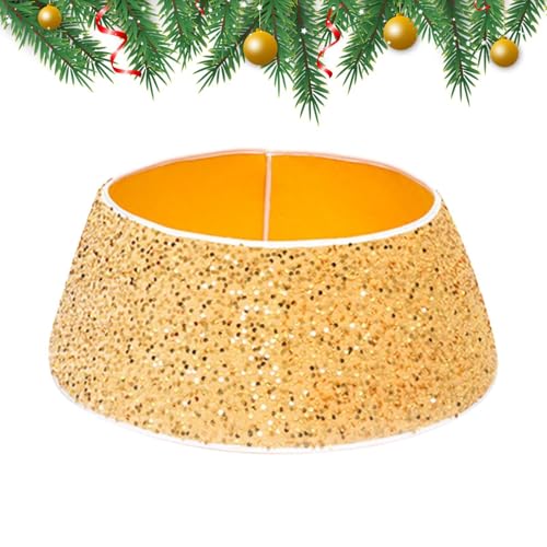 Vriusi Weihnachtsbaumrock weich glitzernde Baummatte dekorativer Teppich für Baumbasis Urlaub Baumrock Weihnachtsunterlage Teppich Festliche Baummatte für Haus Garten Weihnachtsdekorationen von Vriusi