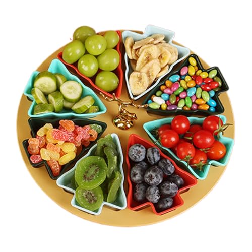 Weihnachtsbaumförmige Tabletts – unterteiltes Vorspeisen-Tablett – perfektes Serviertablett für Weihnachts-Snack-Serviertablett für getrocknete Früchte, Süßigkeiten, Nüsse und Leckereien, geteiltes Weihnachtsbaumförmige Tabletts – unterteiltes Vorspeisen-Tablett – perfektes Serviertablett für Weihnachts-Snack-Serviertablett für getrocknete Früchte, Süßigkeiten, Nüsse und Leckereien, geteiltes von Vriusi