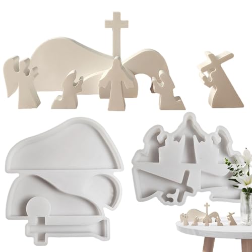 Weihnachtskrippen-Formen | Silikon-Krippen-Form | wiederverwendbare flexible Weihnachtskrippen-Formen für Heimdekoration, perfekt für Weihnachten, Thanksgiving Basteln und Kerzenherstellung Weihnachtskrippen-Formen | Silikon-Krippen-Form | wiederverwendbare flexible Weihnachtskrippen-Formen für Heimdekoration, perfekt für Weihnachten, Thanksgiving Basteln und Kerzenherstellung von Vriusi
