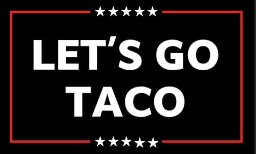 Vrogadso Anti-Trump-Flagge, Lets Go-Taco-Flagge, 90 x 150 cm, Protest, schwarz, politisches Statement, Polyester-Banner mit 4 Ösen Vrogadso Anti-Trump-Flagge, Lets Go-Taco-Flagge, 90 x 150 cm, Protest, schwarz, politisches Statement, Polyester-Banner mit 4 Ösen von Vrogadso