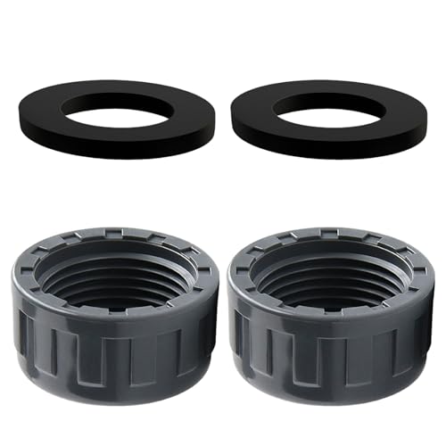 Vroxdrez PVC-Gewindekappe 3/4'', 2 Stück Rohrkappe 25mm runder Innengewinde-Schlauchverbinder Schlauchanschluss Kappe zur Rohrverschraubung, Gewindeschutz für Garten Wasserleitung von Vroxdrez