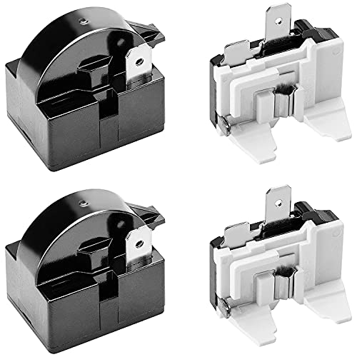 Vrttlkkfe 1 Pin QP2-4.7 PTC Relais, 1 Pin Kühlschrankrelais und 6750C-0005P Kühlschrank-Überlastschutz von Vrttlkkfe