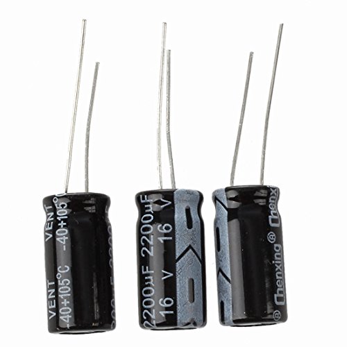 Vrttlkkfe Vrttlkkfe (R) 3 x 2200uF 16V 105°C Radialer Elektrolyt Kondensator 10 x 20 mm von Vrttlkkfe