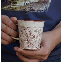 Keramikbecher-Blumenmuster-Kaffeebecher-Teetasse-Keramik Und Töpferei von Vsocks