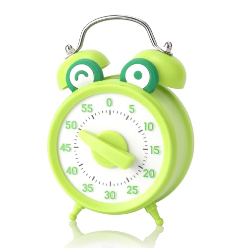 Vspek Timer visivo Bambini Timer Visivo da 55 Minuti Timer Bambini Conto alla Rovescia Silenzioso di Gestione del Tempo per Aule o Riunioni Per Bambini e Adulti- Grüner Frosch von Vspek