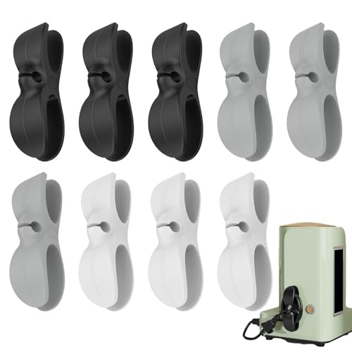 Vtinyeal 9 Stück Kabelhalter Kabelclips, Kabel Organizer Kabelhalter Selbstklebend Kabelorganisator für Küchengeräte Mixer Reiskocher Air Fryer(3 Farben) von Vtinyeal