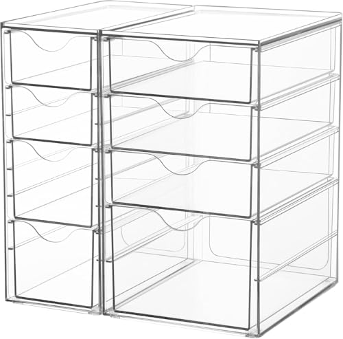 Vtopmart Schreibtisch Organizer mit 8 Schubladen, Büro Organizer, Transparente Desk Organizer für Büro, Kunsthandwerk, Makeup, Stifte Vtopmart Schreibtisch Organizer mit 8 Schubladen, Büro Organizer, Transparente Desk Organizer für Büro, Kunsthandwerk, Makeup, Stifte von Vtopmart