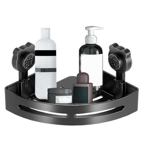 Vuggdt Dusch-Organizer-Eck-Duschregal, Badezimmer-Eckregal mit Bären-Saugnäpfen, Shampoo-Halter für Innendusche, kein Bohren, Badezimmer-Saugnapf-Aufbewahrung für Zuhause von Vuggdt