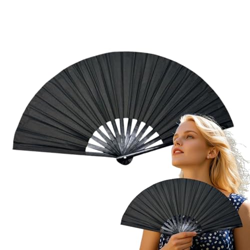 Vuggdt Handfächer für Frauen, faltbar, großer Hand-Faltfächer, chinesische japanische Foto-Requisiten, Mode-Accessoires mit Holzrahmen für Tanzen, Cosplay, Party-Dekorationen Vuggdt Handfächer für Frauen, faltbar, großer Hand-Faltfächer, chinesische japanische Foto-Requisiten, Mode-Accessoires mit Holzrahmen für Tanzen, Cosplay, Party-Dekorationen von Vuggdt