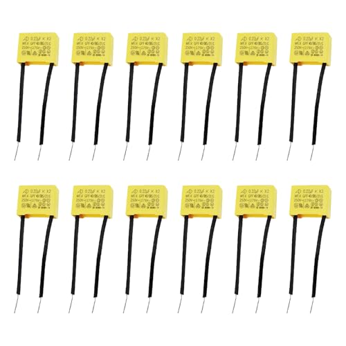 12 Stück Entstörkondensator LED, LED Entstörer Kondensator 275V X2 Radial, Störkondensator LED Lampe, Reduziert LED-Blinken und Glimmen, Ideal für Radioschutz und Elektronische Geräte (0.22µF) 12 Stück Entstörkondensator LED, LED Entstörer Kondensator 275V X2 Radial, Störkondensator LED Lampe, Reduziert LED-Blinken und Glimmen, Ideal für Radioschutz und Elektronische Geräte (0.22µF) von Vulcyxa