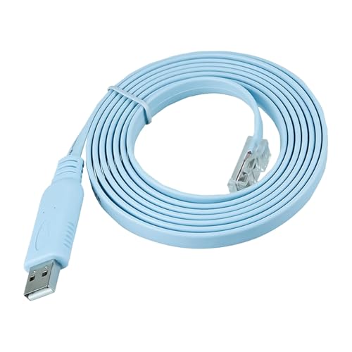 USB zu RJ45 Konsolenkabel mit FTDI-Chip, 1,8 m für Cisco-Router, Switches, Firewalls & WLAN-Controller, unterstützt Windows 10/8/7, Mac OS & Linux, RS232 Terminalkabel für Netzwerkmanagement von Vulcyxa