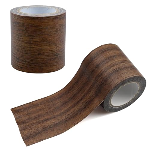 Vulevirtue 2 Rolle Holzoptik Klebeband,Reparaturband aus Holzmaserung Reparatur Klebeband Simulation Holzmaserung Selbstklebend Holzmaserung Panzertape Möbelklebeband Holz Effekt von Vulevirtue