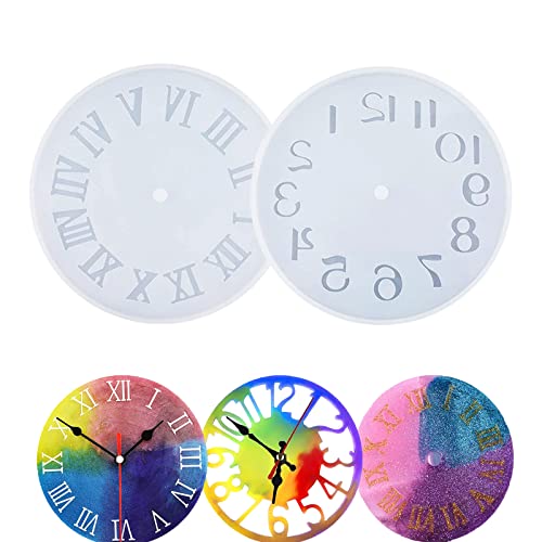 2 Stück Silikonformen Gießformen,Uhr-Silikonharz-Formbausatz Expositharz Gießform Silikonformen für Uhrherstellung Silikonform DIY Wanduhr für DIY Basteln Dekoration Geschenk 2 Stück Silikonformen Gießformen,Uhr-Silikonharz-Formbausatz Expositharz Gießform Silikonformen für Uhrherstellung Silikonform DIY Wanduhr für DIY Basteln Dekoration Geschenk von Vulevirtue