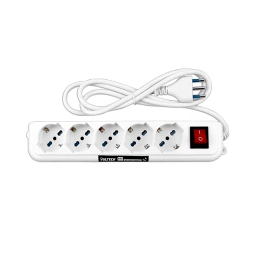 Mehrfachsteckdose Bypass VULTECH Mu 5 Sitzer mit Taste On/Off [Mu] von Vultech