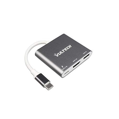 Vultech ATC-01 USB Typ C Adapter 3-in-1 Multiport Hub mit HDMI 4K, USB 3.0 für MacBook Pro, XPS, Surface Pro, Matebook, Samsung - Space Grey Vultech ATC-01 USB Typ C Adapter 3-in-1 Multiport Hub mit HDMI 4K, USB 3.0 für MacBook Pro, XPS, Surface Pro, Matebook, Samsung - Space Grey von Vultech