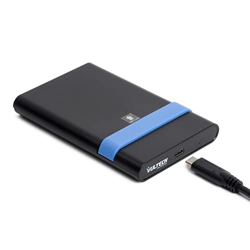 VulTech GS-15U3TC Externes Gehäuse 2,5 Zoll für SATA III SSD/HDD bis 8 TB, SuperSpeed 10 Gbit/s, UASP, USB 3.1 Gen2 Type-C, kompatibel mit WD, Seagate, Toshiba, Hitachi, PS5, Xbox, Windows, Mac von Vultech