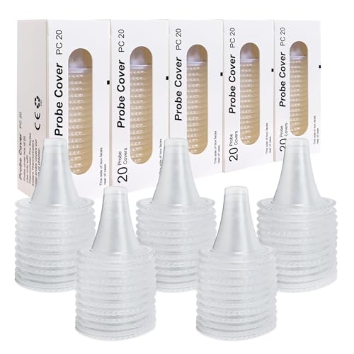 100 Stück Braun Fieberthermometer Schutzkappen,Ohrthermometer Ersatzschutzkappen Fieberthermometer Ohr für alle Braun Modelle Ohrthermometer und andere Arten von digitalen Thermometern von Vunpok