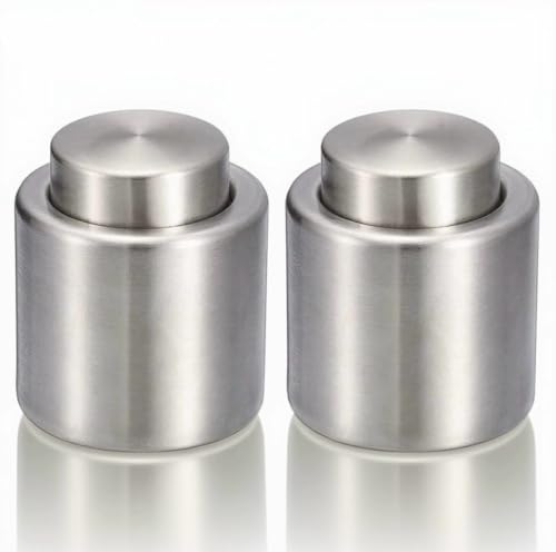 2PCS Sektverschluss 3,5 cm, Champagner Verschluss, Sektflaschenverschluss, Edelstahl mattiert Flaschenverschluss,passend für alle Champagner, Prosecco oder Sektflaschen 2PCS Sektverschluss 3,5 cm, Champagner Verschluss, Sektflaschenverschluss, Edelstahl mattiert Flaschenverschluss,passend für alle Champagner, Prosecco oder Sektflaschen von Vunpok