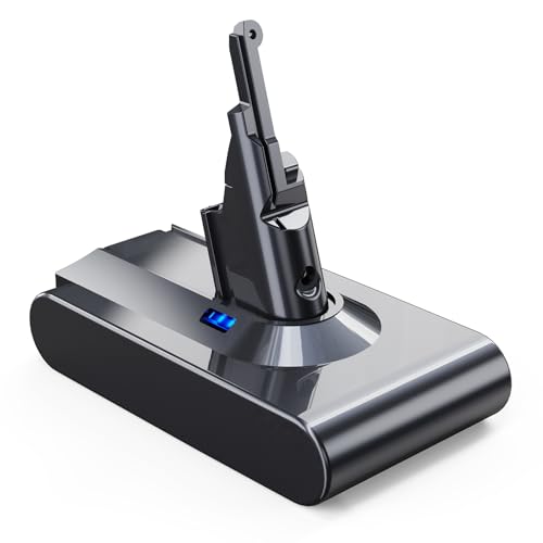 6000mAh V8 Ersatzakku für Dyson V8 Akku Kompatibel Absolute Animal Motorhead Absolute Pro SV10 Staubsauger（2 Filter + 1 Pinsel von Vunzo