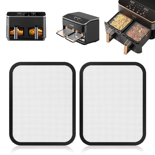 Spritzschutz für Cosori Airfryer 8,5L/ Dual Blaze TwinFry 10L, mit Silikon Außen Feinmaschiger Fettspritzschutz,Cosori Heißluftfritteuse Zubehör für Cosori CAF-R901-AEU 8,5L,Edelstahl von Vurlexat